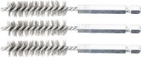 Stahlbürste | 12 mm | Antrieb Außensechskant 6,3 mm (1/4") | 3-tlg.