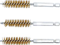 Messingbürste | 13 mm | Antrieb Außensechskant 6,3 mm (1/4") | 3-tlg.