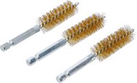 Messingbürste | 16 mm | Antrieb Außensechskant 6,3 mm (1/4") | 3-tlg.