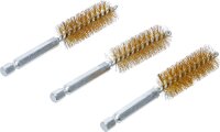 Messingbürste | 17 mm | Antrieb Außensechskant 6,3 mm (1/4") | 3-tlg.