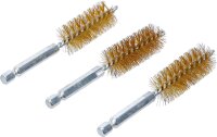 Messingbürste | 19 mm | Antrieb Außensechskant 6,3 mm (1/4") | 3-tlg.