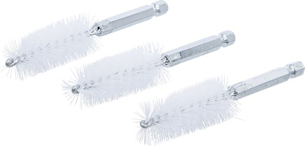 Nylonbürste | 19 mm | Antrieb Außensechskant 6,3 mm (1/4") | 3-tlg.