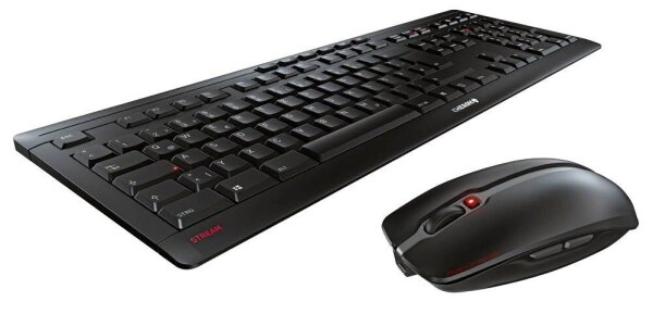 CHERRY STREAM DESKTOP RECHARGE Tastatur-Maus-Set kabellos schwarz