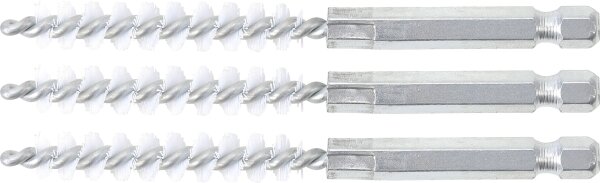 Nylonbürste | 9 mm | Antrieb Außensechskant 6,3 mm (1/4") | 3-tlg.