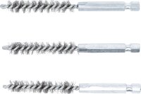 Stahlbürste | 9 mm | Antrieb Außensechskant 6,3 mm (1/4") | 3-tlg.