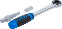 Durchsteckknarre mit Adapter und Stufenschlüssel | Abtrieb Innenvierkant 12,5 mm (1/2")