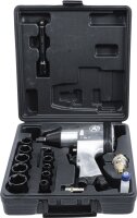 Druckluft-Schlagschrauber mit Werkzeugsatz | 12,5 mm...