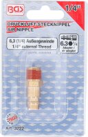 Stecknippel | 6,3 mm (1/4") Außengewinde