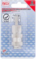 Druckluft-Schnellkupplung mit 8 mm Schlauchanschluss