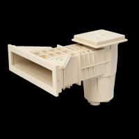 OKU Slim Skimmer Lux beige RAL1015 mit Messingbuchse