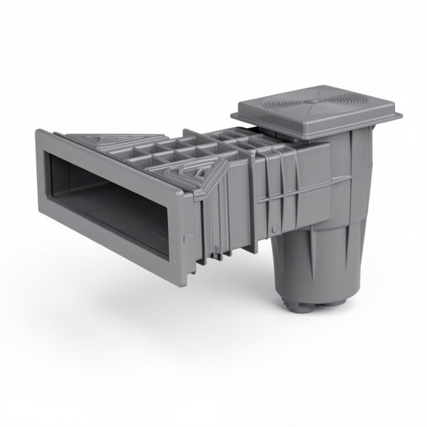 OKU Slim Skimmer Lux grau RAL7004 mit Messingbuchse