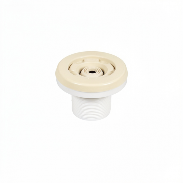 OKU Einlaufdüse 2" AG beige Ral1015 mit verstellbarer Kugel für verschiedene Durchflussmengen komplett