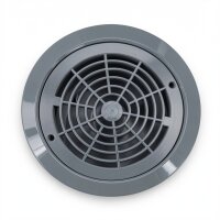 OKU Bodenablauf 2"IG grau  RAL7004   Abdeckrost befestigt mit Edelstahlschrauben und