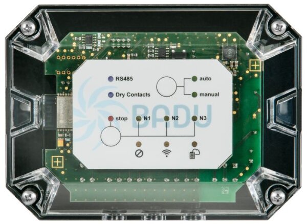 OKU BADU Netlink Regelbare Pumpe nachträglich smart machen, mit BADU Netlink.