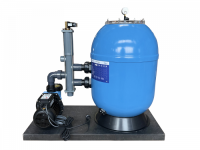 OKU GFK Sandfilteranlage Atlantica Ø 620 mm mit BESGO - Stangenventil 5-Wege | Rückspülventil und BADU Alpha ECO Soft Pumpe
