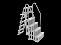 OKU OKU Pooltreppe 4-stufig aus Kunststoff mit 5 Stufiger...