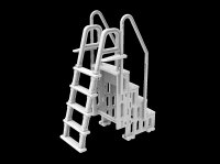 OKU OKU Pooltreppe 4-stufig aus Kunststoff mit 5 Stufiger...