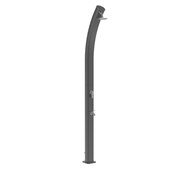 OKU Solardusche Aluminium Solax Curve mit Kopfbrause und Fußbrause 25 L Wassertank