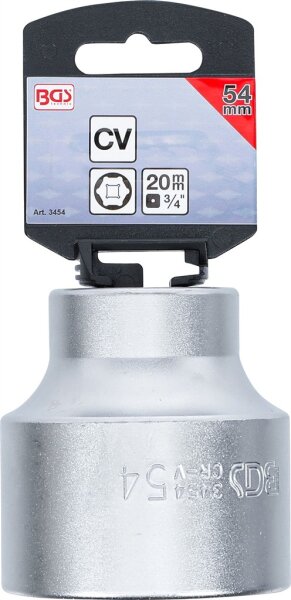 Steckschlüssel-Einsatz Sechskant | Antrieb Innenvierkant 20 mm (3/4") | SW 54 mm