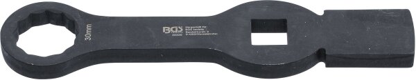 Schlag-Ringschlüssel | Zwölfkant | mit 2 Schlagflächen | SW 30 mm