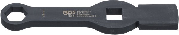 Schlag-Ringschlüssel | Sechskant | mit 2 Schlagflächen | SW 24 mm