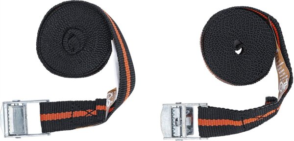 Spannband-Satz mit Schnellverschluss | 2,5 m x 25 mm | 2-tlg.