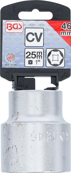 Steckschlüssel-Einsatz Sechskant | Antrieb Innenvierkant 25 mm (1") | SW 46 mm