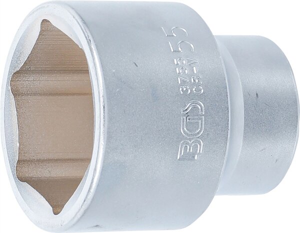 Steckschlüssel-Einsatz Sechskant | Antrieb Innenvierkant 25 mm (1") | SW 55 mm