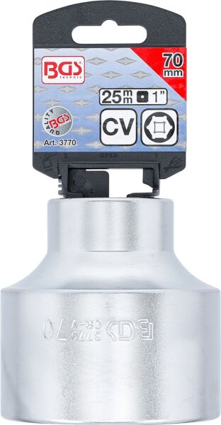 Steckschlüssel-Einsatz Sechskant | Antrieb Innenvierkant 25 mm (1") | SW 70 mm
