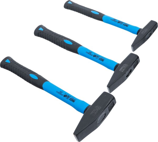 Schlosserhammer-Satz | Fiberglasstiel | DIN 1041 | 300 / 500 / 800 g | 3-tlg.