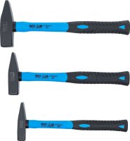 Schlosserhammer-Satz | Fiberglasstiel | DIN 1041 | 300 / 500 / 800 g | 3-tlg.