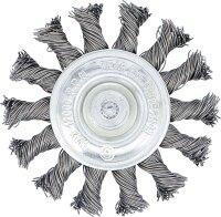Scheibenbürste | Antriebswelle 6 mm | gezopft | Ø 75 mm
