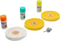 Polier-Sortiment für harte Metalle | 7-tlg.