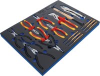 Werkstattwageneinlage 3/3: Zangen-, Splintentreiber-Satz, Hammer | 17-tlg.