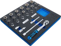 Werkstattwageneinlage 2/3: Steckschlüssel-Satz 12,5 mm (1/2") | 27-tlg.