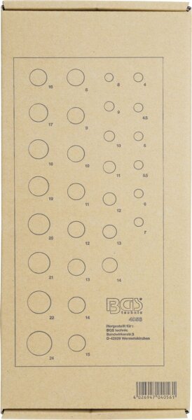 Werkstattwageneinlage 1/3: Steckschlüssel-Einsätze Zwölfkant | 6,3 mm (1/4") / 12,5 mm (1/2") | 29-tlg.