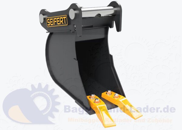 Seifert Tieflöffel 20 cm (11 l)  für MS01 Symlock geeignet für Minibagger 0,5 -1 to. ( SBB.C0.20-SB01S )