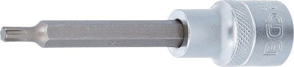Bit-Einsatz | Länge 100 mm | Antrieb Innenvierkant 12,5 mm (1/2") | Keil-Profil (für RIBE) M5