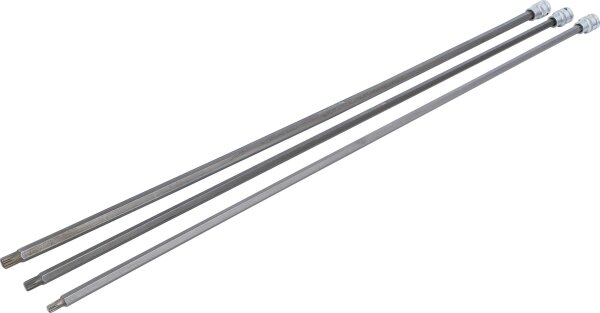 Bit-Einsatz-Satz | Länge 800 mm | Antrieb Innenvierkant 12,5 mm (1/2") | Innenvielzahn (für XZN) | für VAG | 3-tlg.