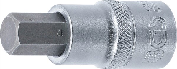Bit-Einsatz | Antrieb Innenvierkant 12,5 mm (1/2") | Innensechskant 12 mm