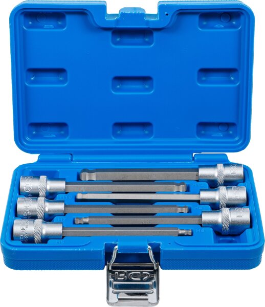 Bit-Einsatz-Satz | Antrieb Innenvierkant 12,5 mm (1/2") | Innensechskant mit Kugelkopf 5 - 12 mm | 6-tlg.