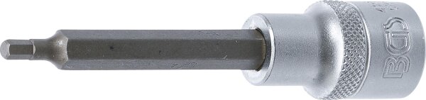Bit-Einsatz | Länge 100 mm | Antrieb Innenvierkant 12,5 mm (1/2") | Innensechskant 4 mm