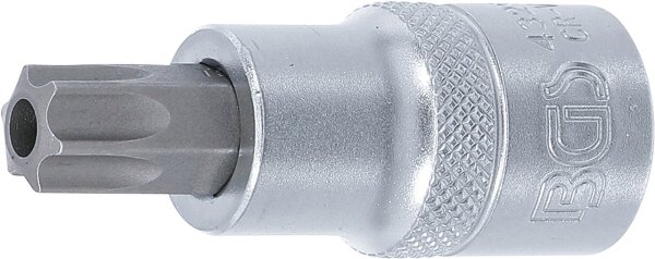 Bit-Einsatz | Antrieb Innenvierkant 12,5 mm (1/2") | T-Profil (für Torx) mit Bohrung T55
