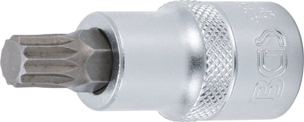 Bit-Einsatz | Antrieb Innenvierkant 12,5 mm (1/2") | Innenvielzahn (für XZN) M10