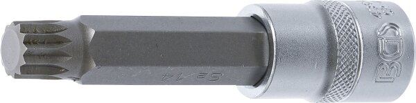 Bit-Einsatz | Länge 100 mm | Antrieb Innenvierkant 12,5 mm (1/2") | Innenvielzahn (für XZN) M14