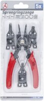 Sprengringzange mit auswechselbaren Köpfen | 160 mm | 5-tlg.
