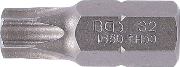 Bit | Länge 30 mm | Antrieb Außensechskant 10 mm (3/8") | T-Profil (für Torx) mit Bohrung T50