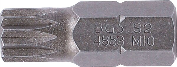 Bit | Länge 30 mm | Antrieb Außensechskant 10 mm (3/8") | Innenvielzahn (für XZN) M10