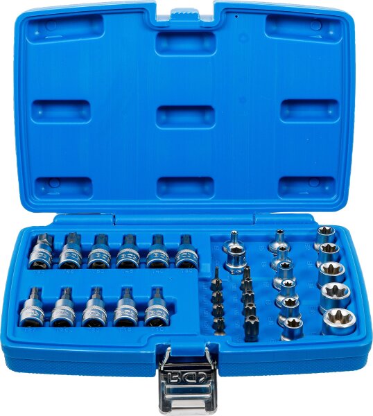 Bit- und Steckschlüsseleinsatz-Satz | 10 mm (3/8") | T-Profil (für Torx) | 34-tlg.
