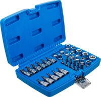 Bit- und Steckschlüsseleinsatz-Satz | 10 mm (3/8") | T-Profil (für Torx) | 34-tlg.